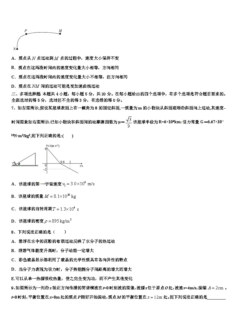 2026届山东省青岛西海岸新区第一中学高三下学期一模考试物理试题含解析第3页