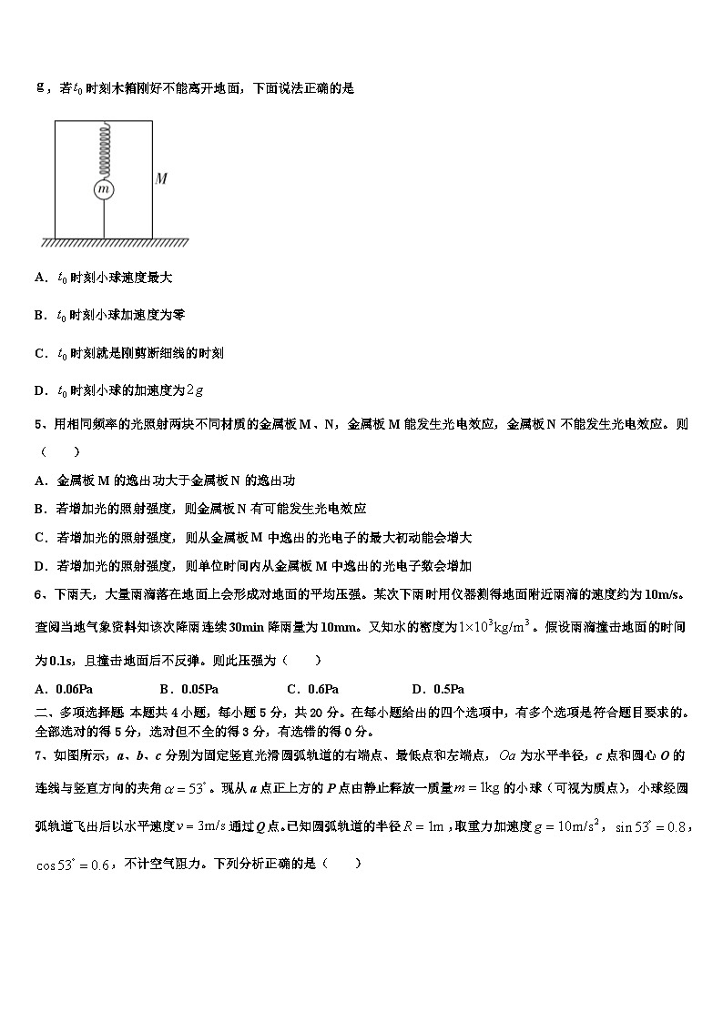 2026届山东省乳山市第一中学高考物理全真模拟密押卷含解析第2页