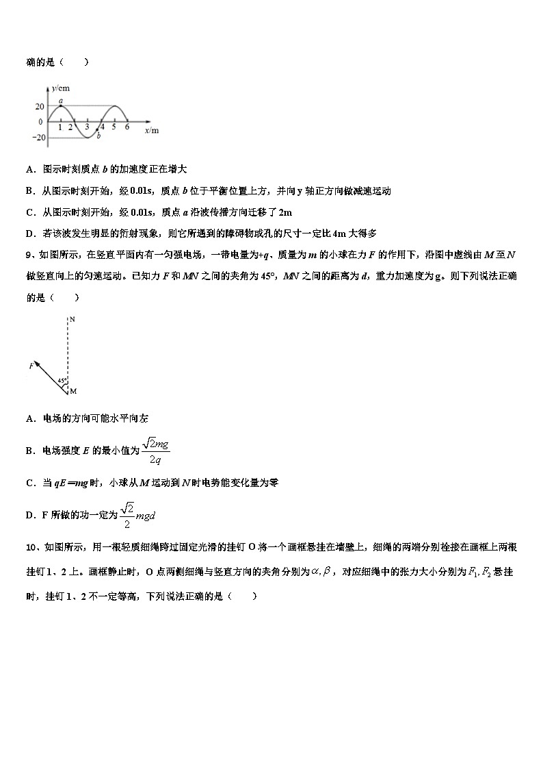 2026届山东省青岛市高三下学期第六次检测物理试卷含解析第3页
