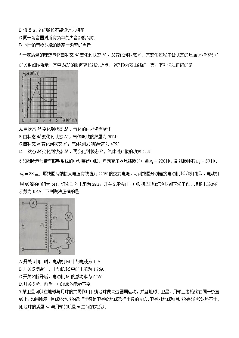 山东省齐鲁名校大联考2022-2023学年高三下学期第二次学业质量检测物理试题 附答案第3页