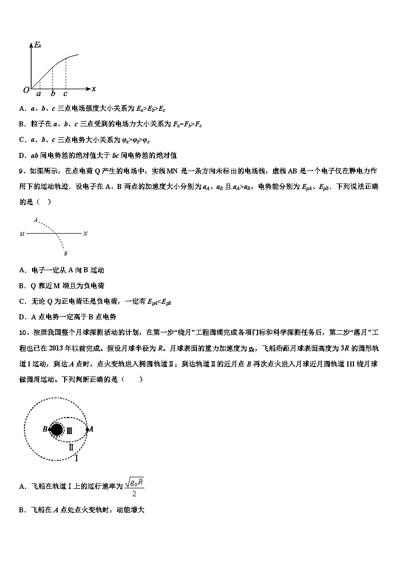 2026届山东省泰安市泰安一中高考压轴卷物理试卷含解析第3页