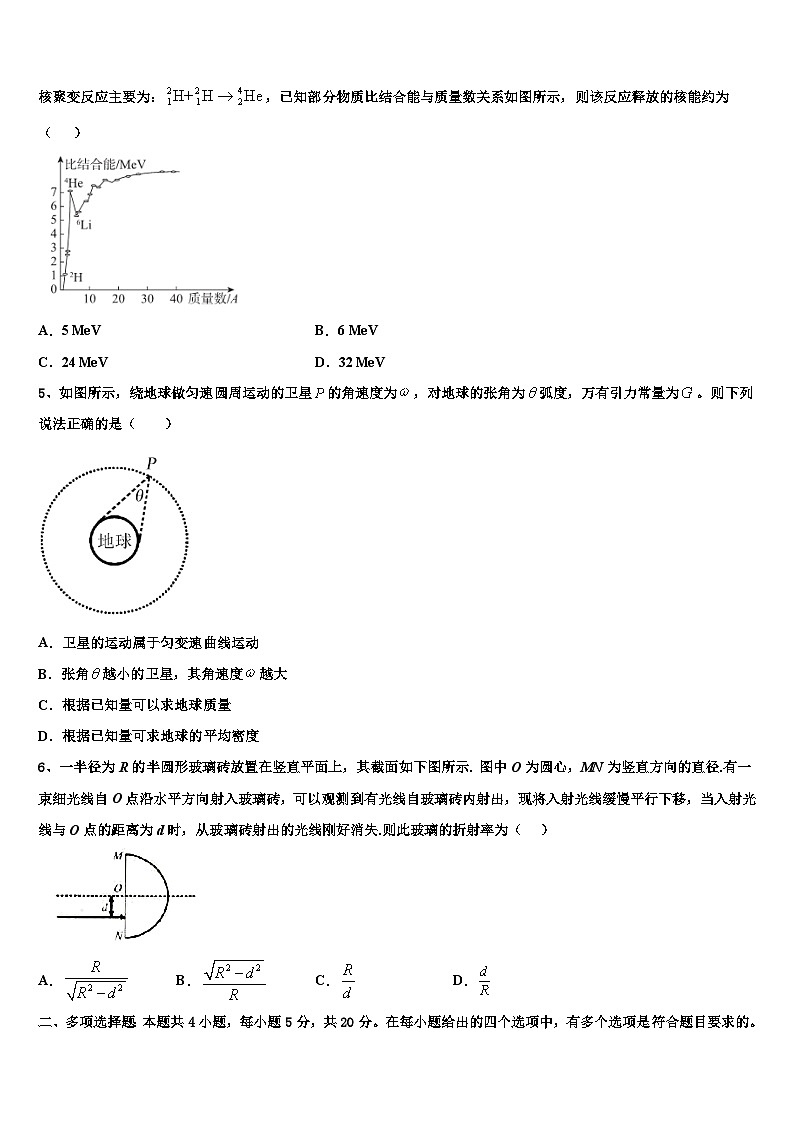 2026届山东省泰安一中高考考前提分物理仿真卷含解析第2页