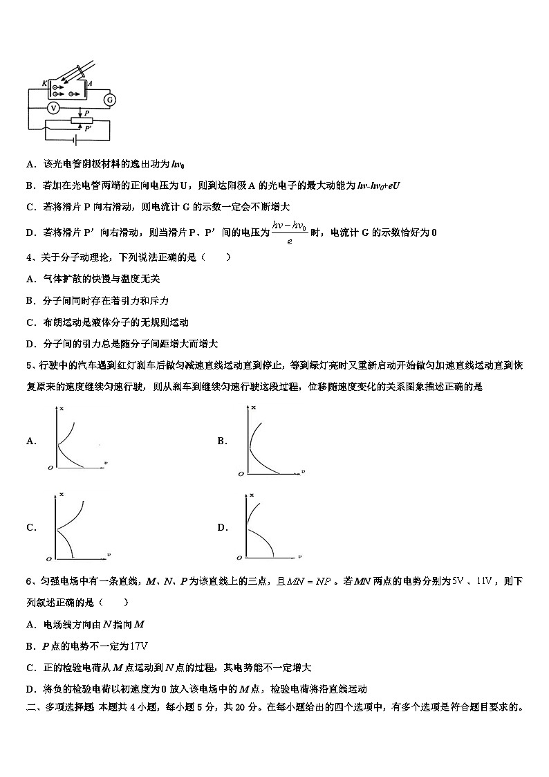 2026届山东省滕州市一中高考考前模拟物理试题含解析第2页