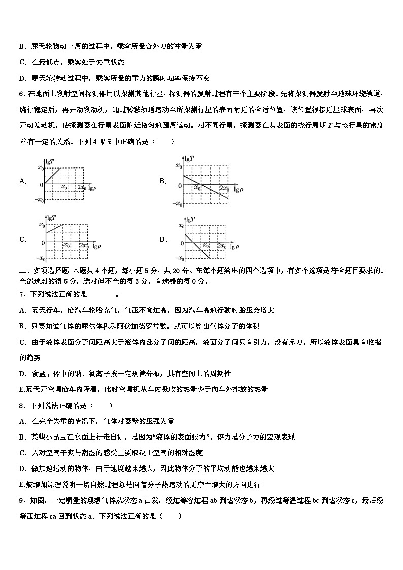 2026届山东省潍坊市第一中学高考物理押题试卷含解析第3页