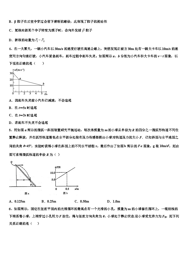 2026届山东省潍坊市青州二中高考物理全真模拟密押卷含解析第2页