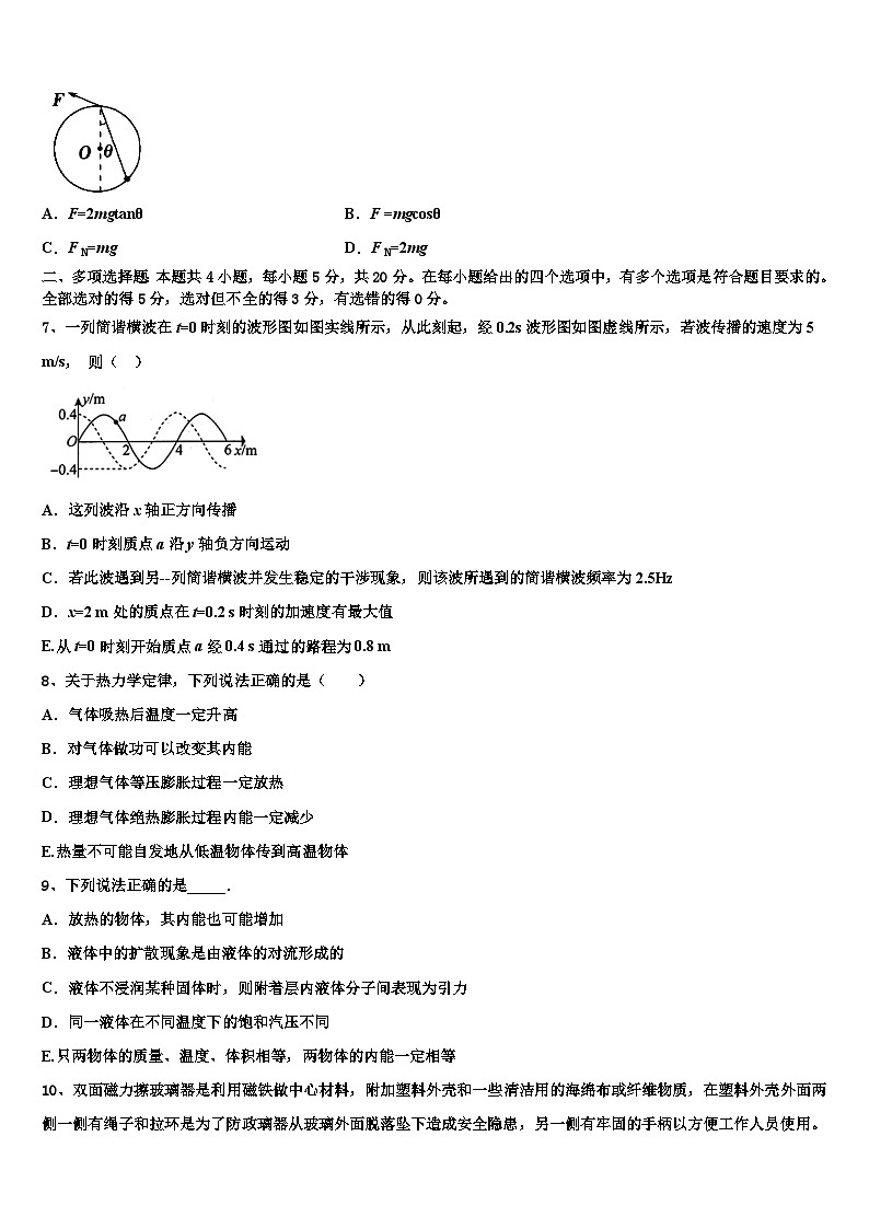 2026届山东省潍坊市青州二中高考物理全真模拟密押卷含解析第3页