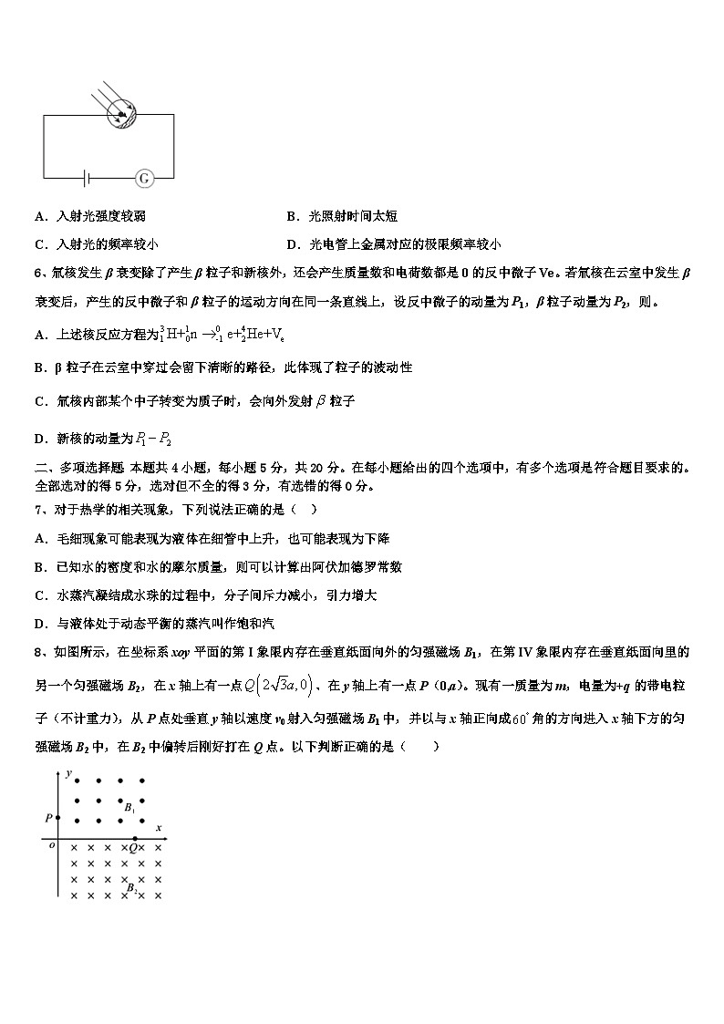 2026届山东省新泰一中高考仿真卷物理试题含解析第3页