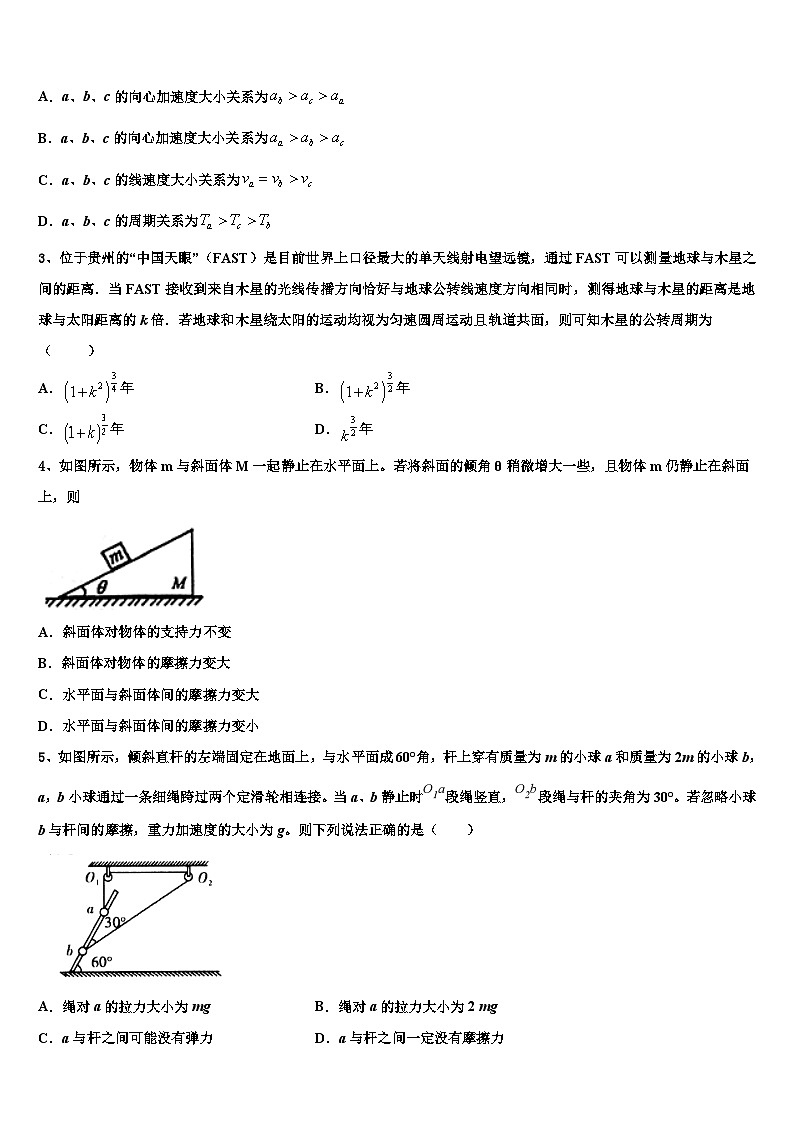 2026届山东省潍坊一中高三冲刺模拟物理试卷含解析第2页