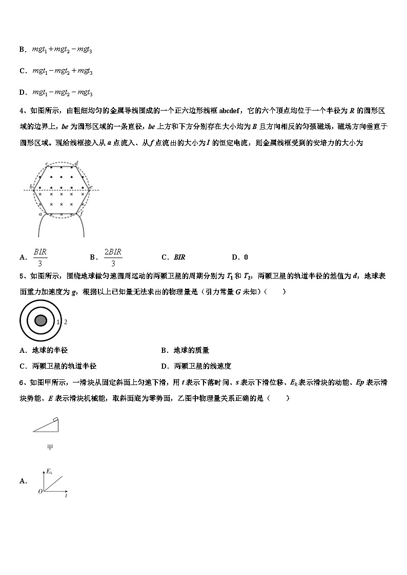 2026届山东省沂源县二中高三考前热身物理试卷含解析第2页