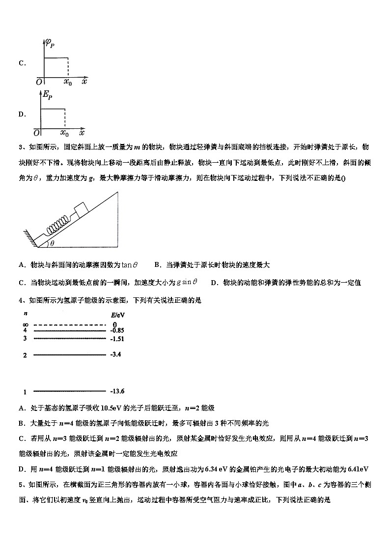 2026届山东省沂水县第二中学高三（最后冲刺）物理试卷含解析第2页