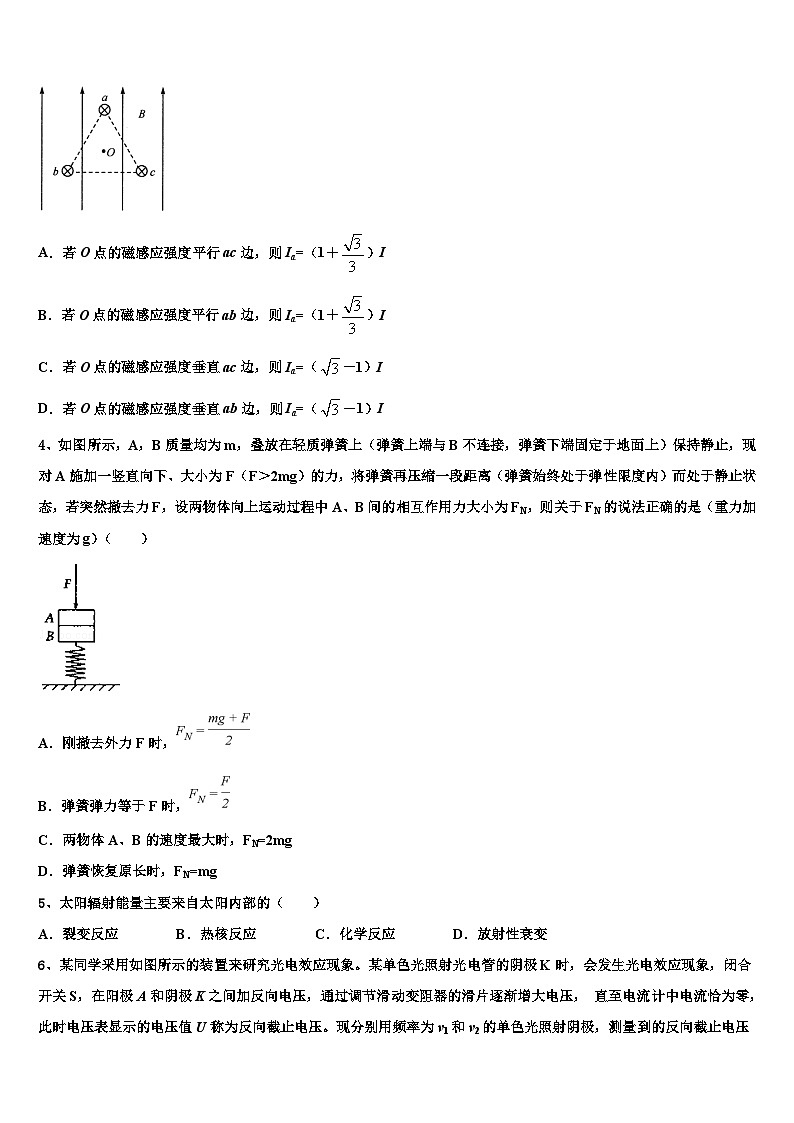 2026届山东省微山县第一中学高三最后一模物理试题含解析第2页