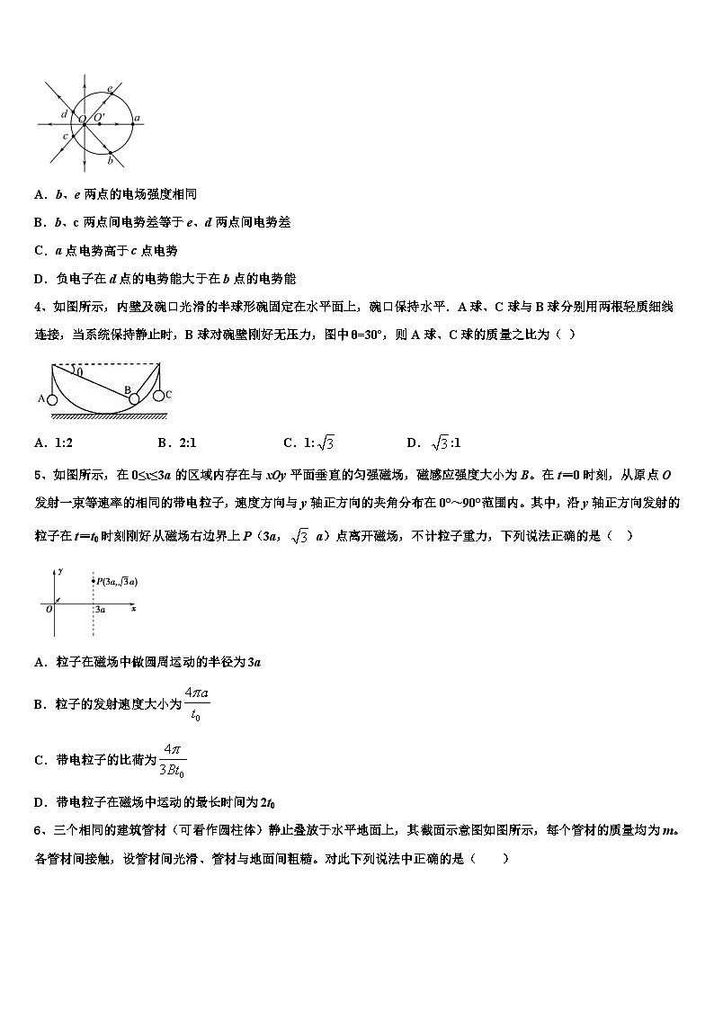 2026届山东省泰安市重点中学高三第四次模拟考试物理试卷含解析第2页