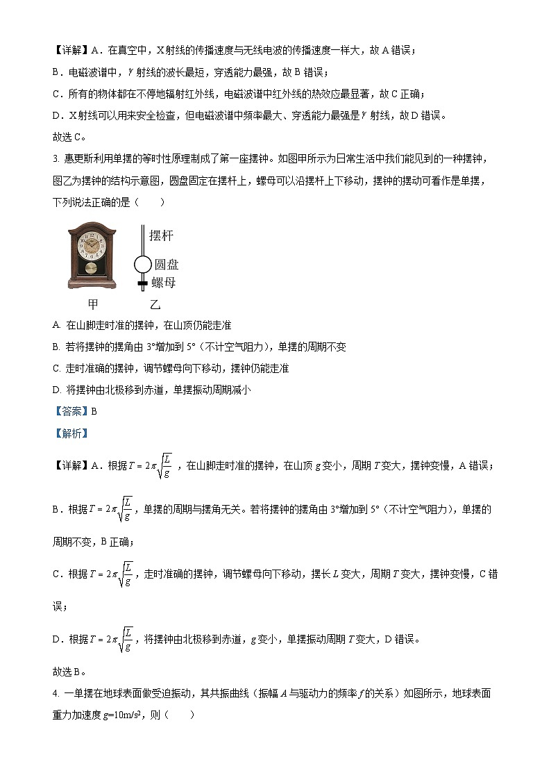 广东省江门市新会第一中学高二下学期3月月考物理试题（解析版）-A4第2页