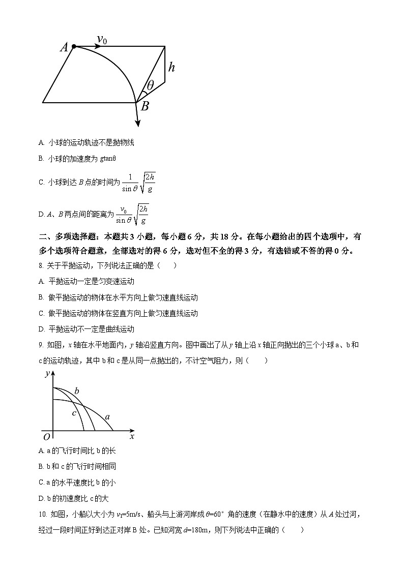 广东省肇庆市端州中学高一下学期期中考试物理试题-A4第3页
