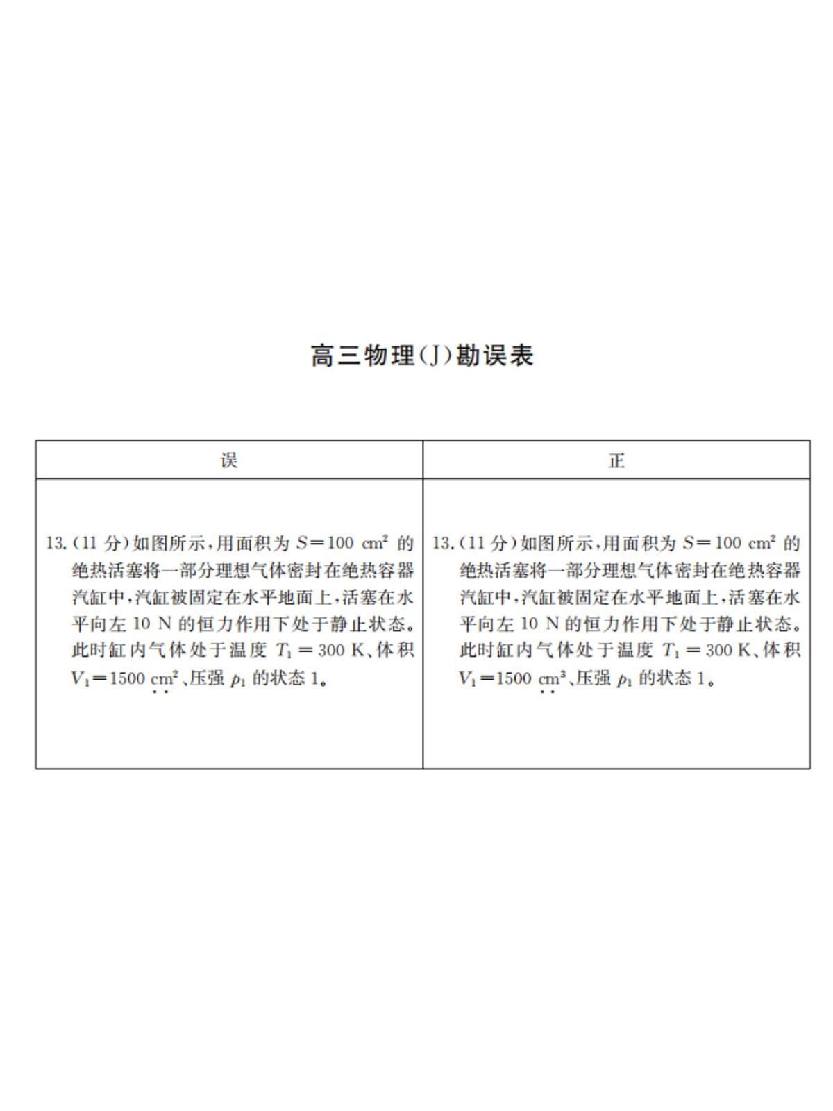 物理勘误表第1页
