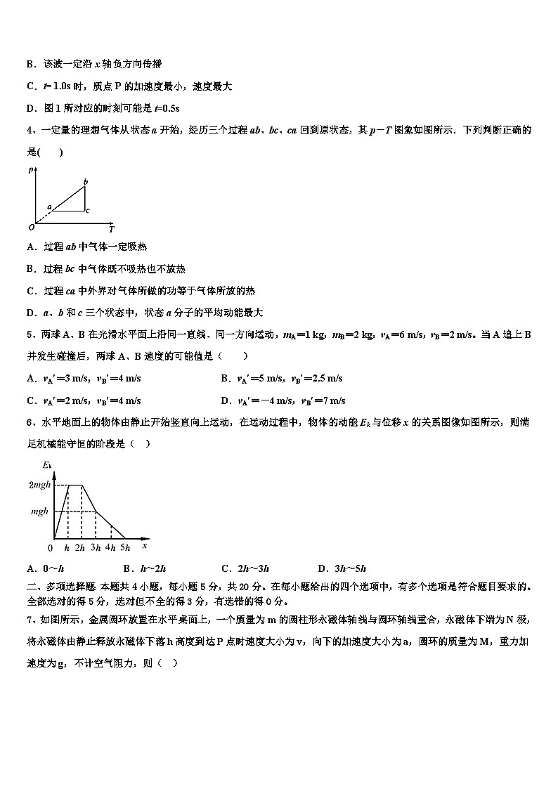 2026届山东省枣庄市薛城区第八中学高考物理考前最后一卷预测卷含解析第2页