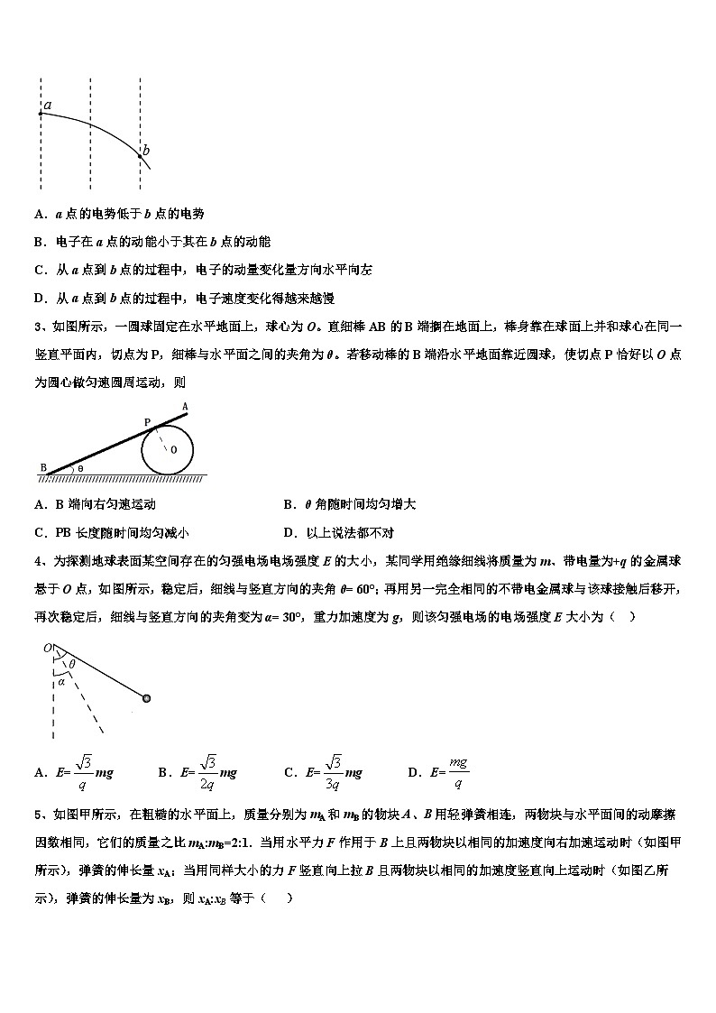 2026届山西省临汾一中、晋城一中、内蒙古鄂尔多斯一中等六校高考物理押题试卷含解析第2页
