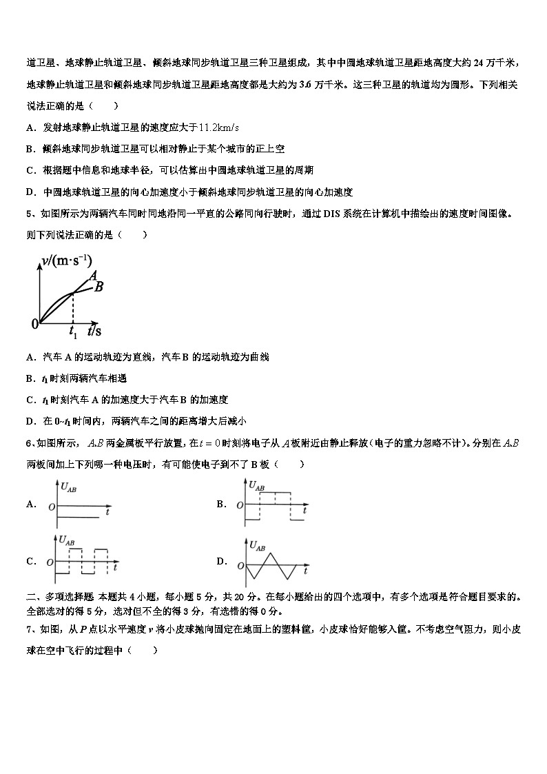 2026届山西省吕梁学院附属高级中学高考考前提分物理仿真卷含解析第2页
