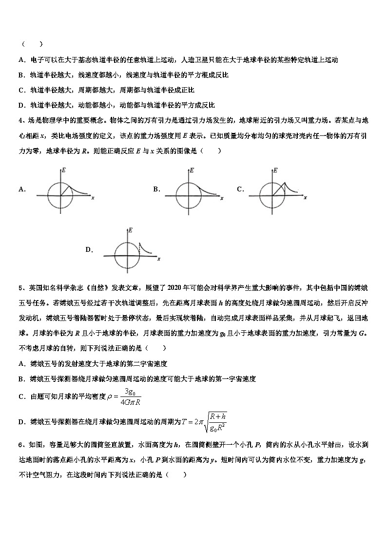 2026届山西大同市第一中学高考物理五模试卷含解析第2页