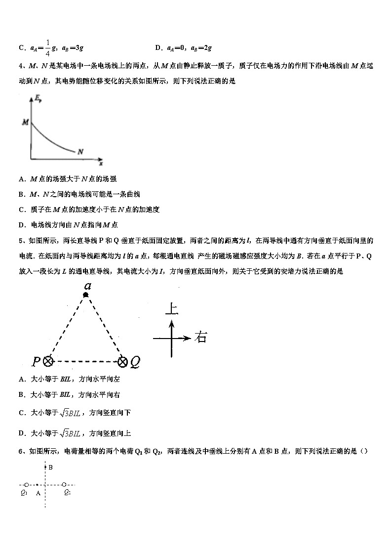 2026届山西省河津三中高考物理倒计时模拟卷含解析第2页
