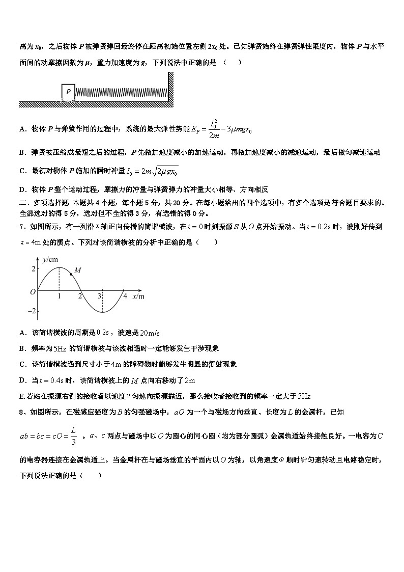 2026届山西省大学附属中学高考冲刺物理模拟试题含解析第3页