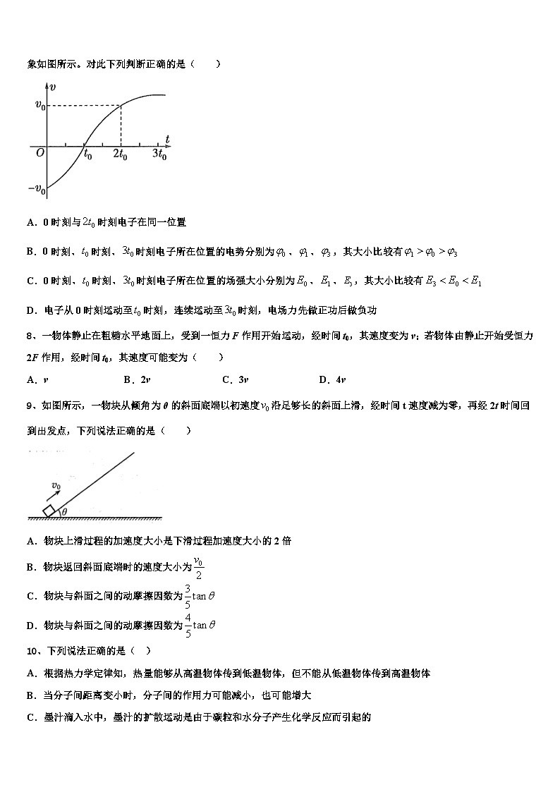 2026届山西省高考考前提分物理仿真卷含解析第3页