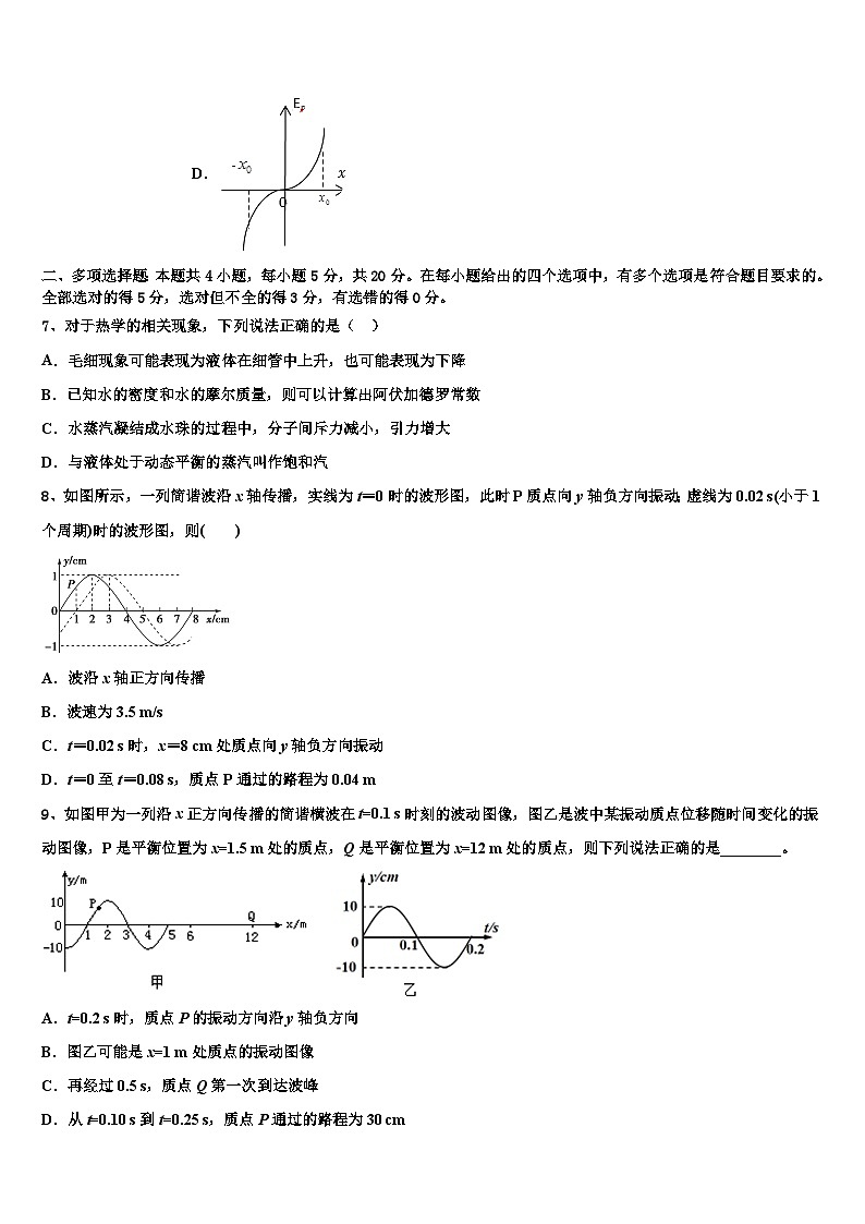2026届山西省孝义中学高考物理五模试卷含解析第3页