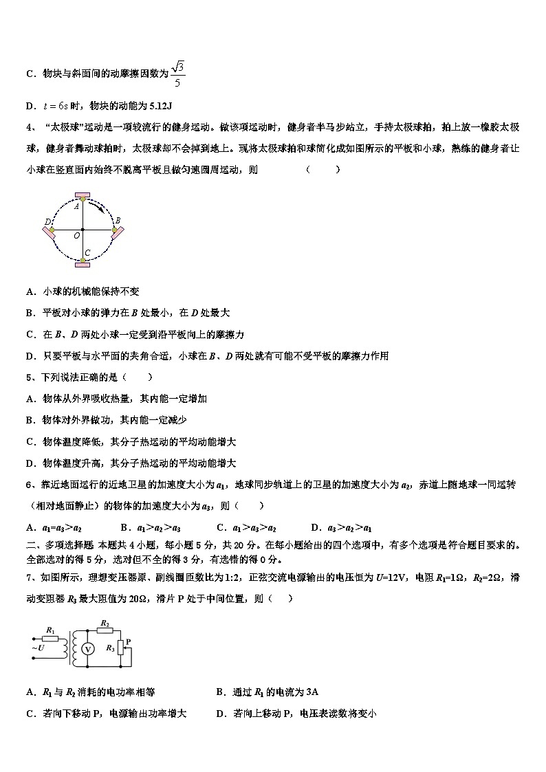 2026届山西省实验中学高考物理倒计时模拟卷含解析第2页