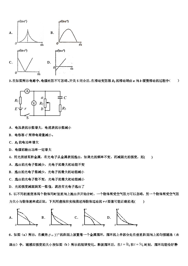 2026届山西省朔州市李林中学高考物理二模试卷含解析第2页