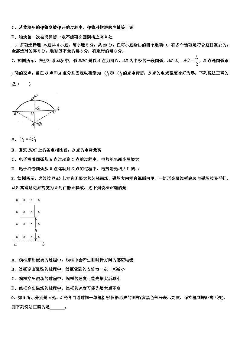 2026届山西省朔州市重点中学高考全国统考预测密卷物理试卷含解析第3页