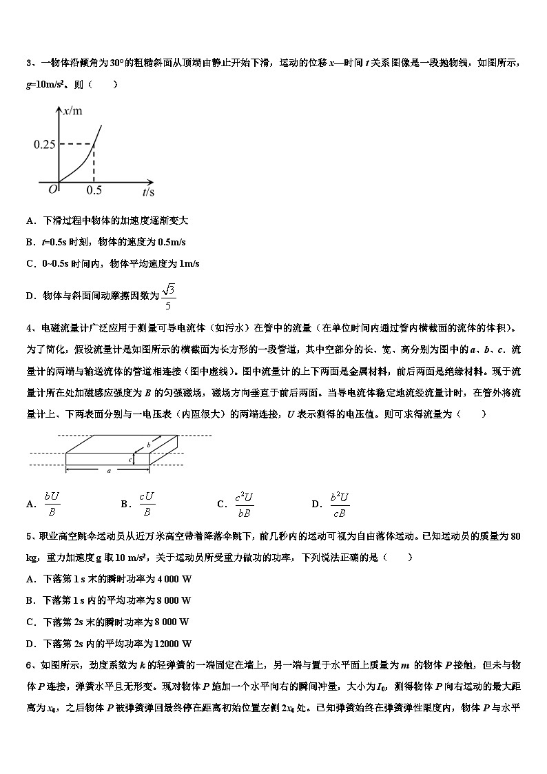2026届山西省西安中学高三下学期联考物理试题含解析第2页