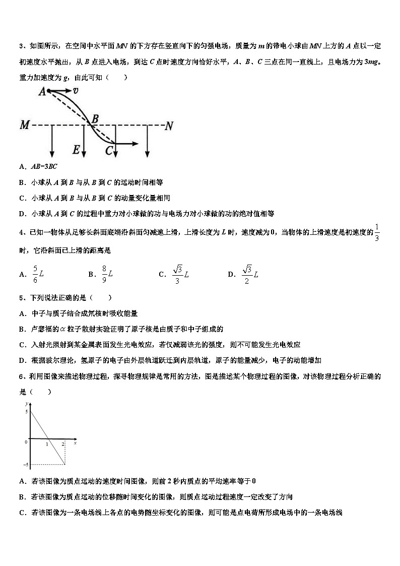 2026届山西省上党联盟高三第二次模拟考试物理试卷含解析第2页