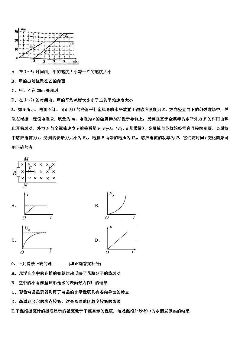 2026届山西省大同市高三下第一次测试物理试题含解析第3页