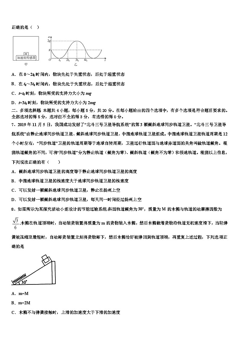 2026届山西省大同二中高三下学期联考物理试题含解析第3页