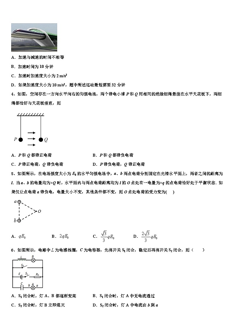 2026届山西省晋中市祁县第二中学高三二诊模拟考试物理试卷含解析第2页