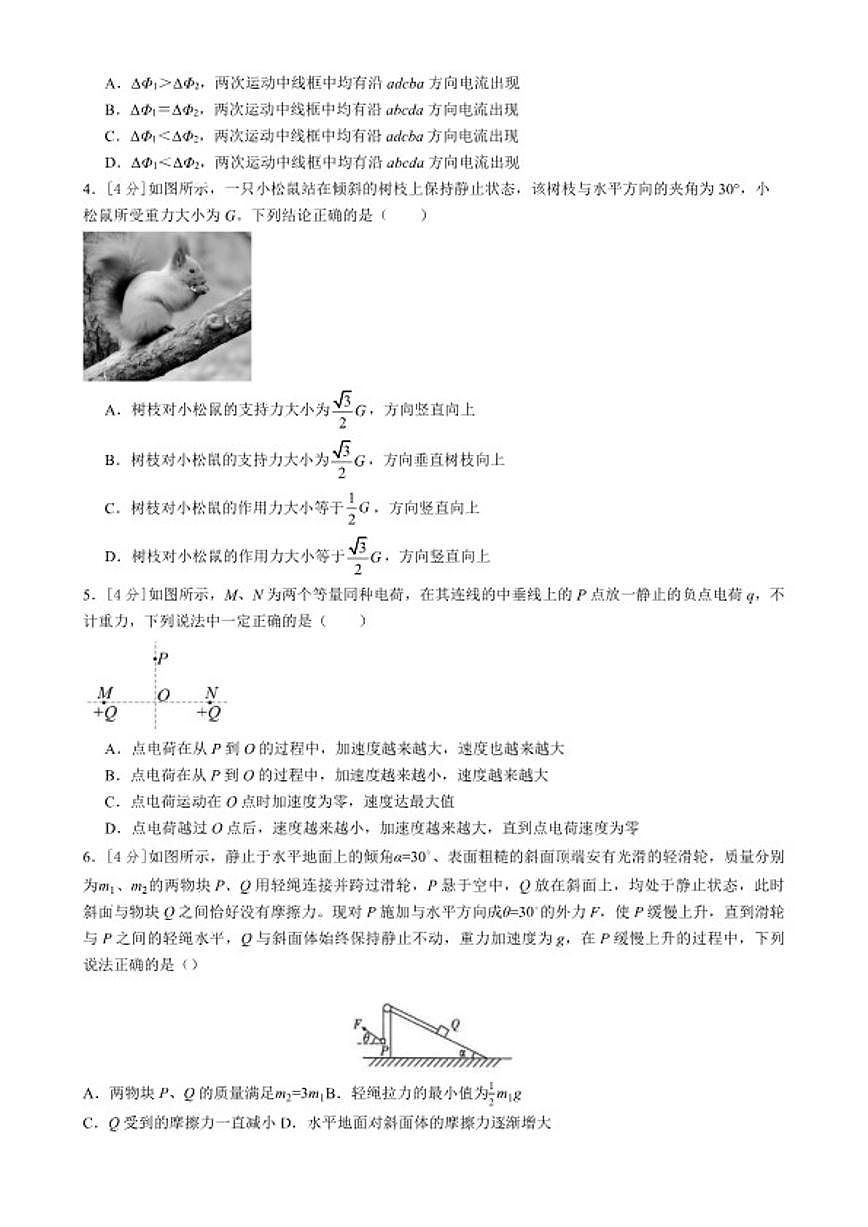 2025-2026学年湖南省武冈市第十中学高二下学期入学摸底检测物理试卷（含解析）第2页