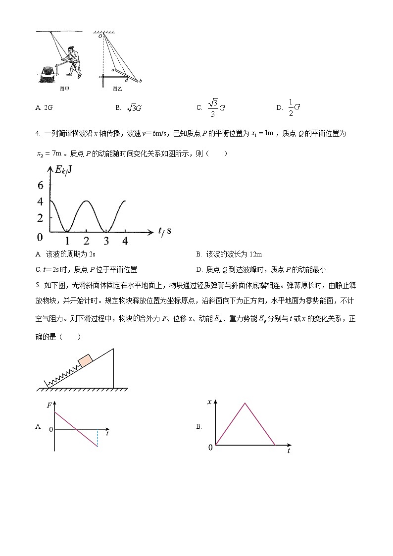 广东深圳市2026届高三下学期第一次调研考试物理试卷（原卷版）第2页