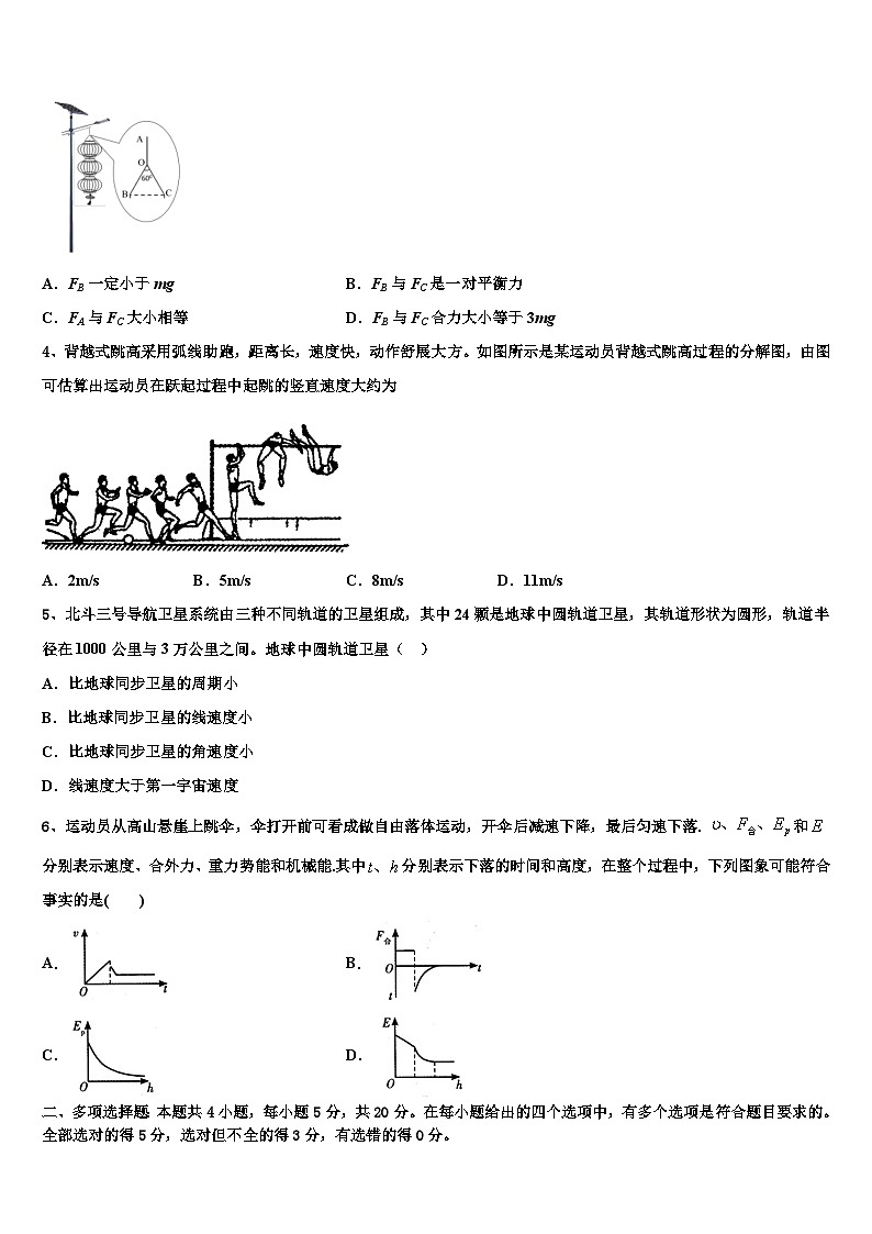 2026届山西省忻州市高考考前提分物理仿真卷含解析第2页