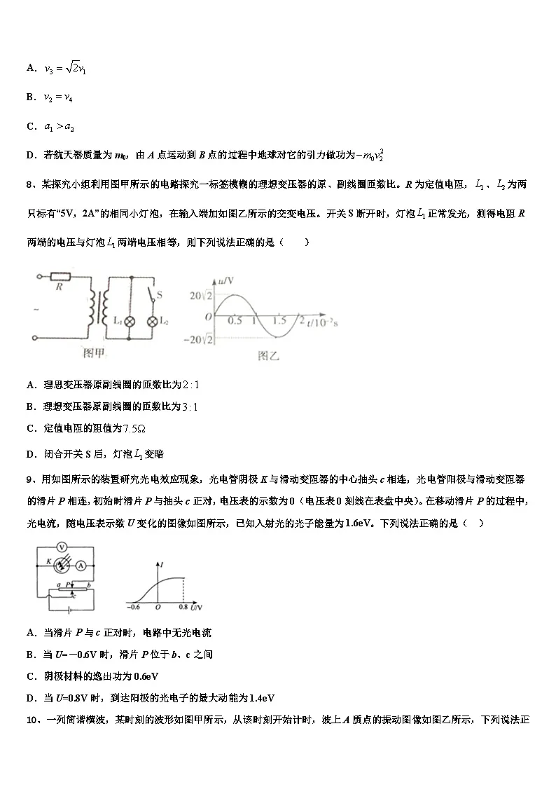 2026届山西省运城市临猗中学高考物理二模试卷含解析第3页