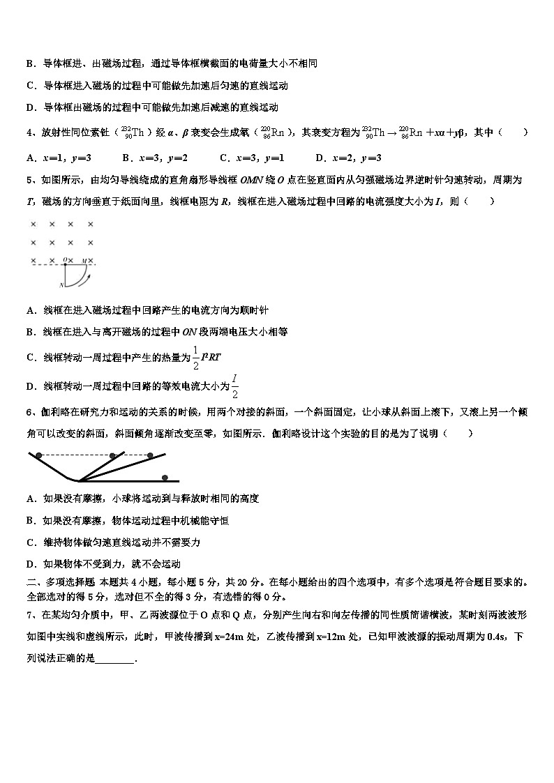 2026届山西省运城市康杰中学高考冲刺模拟物理试题含解析第2页