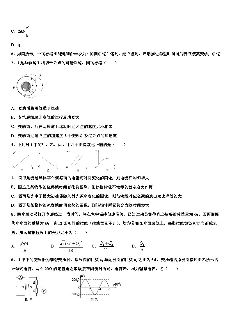 2026届山西省运城市临猗中学高考仿真模拟物理试卷含解析第2页