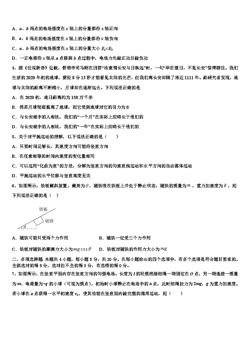 2026届山西重点中学高考物理二模试卷含解析第2页