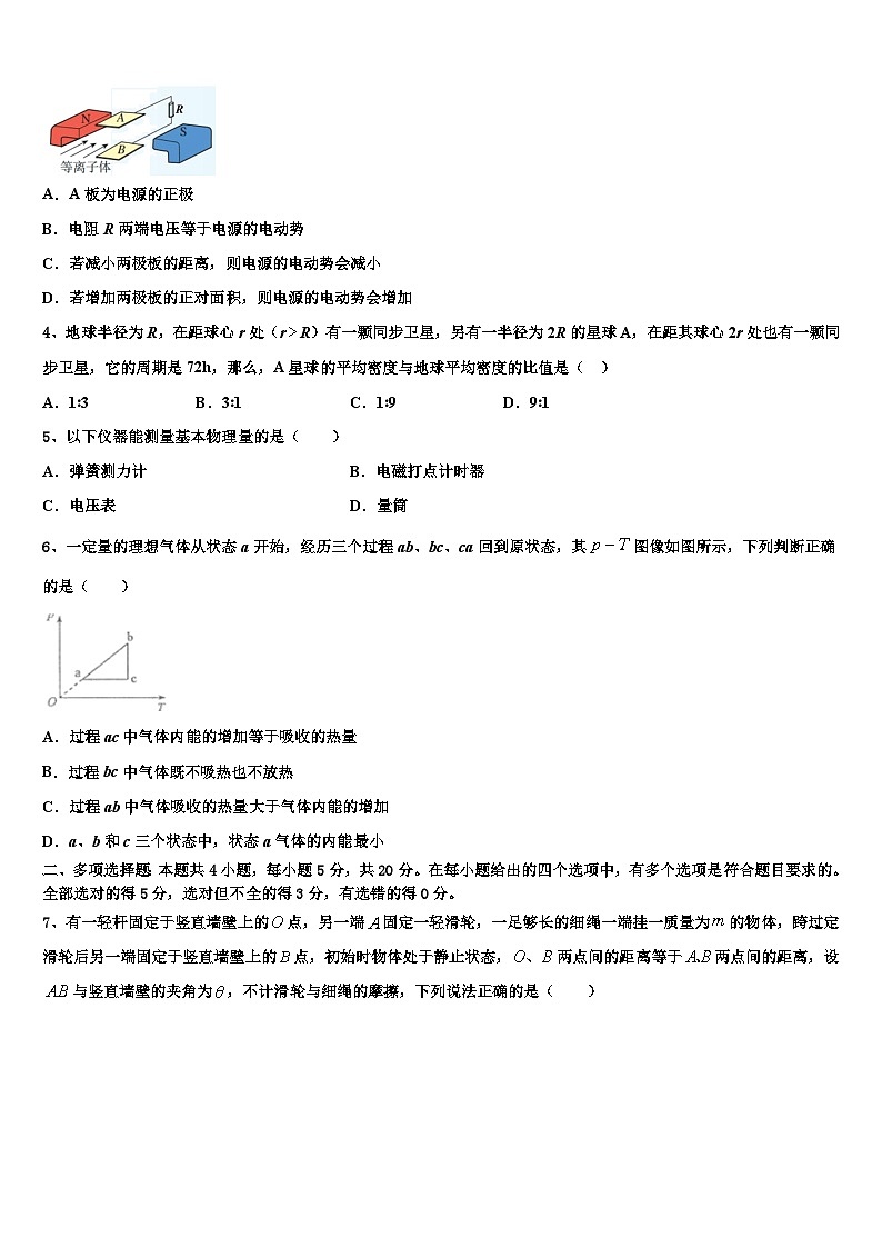 2026届陕西韩城高考仿真卷物理试卷含解析第2页