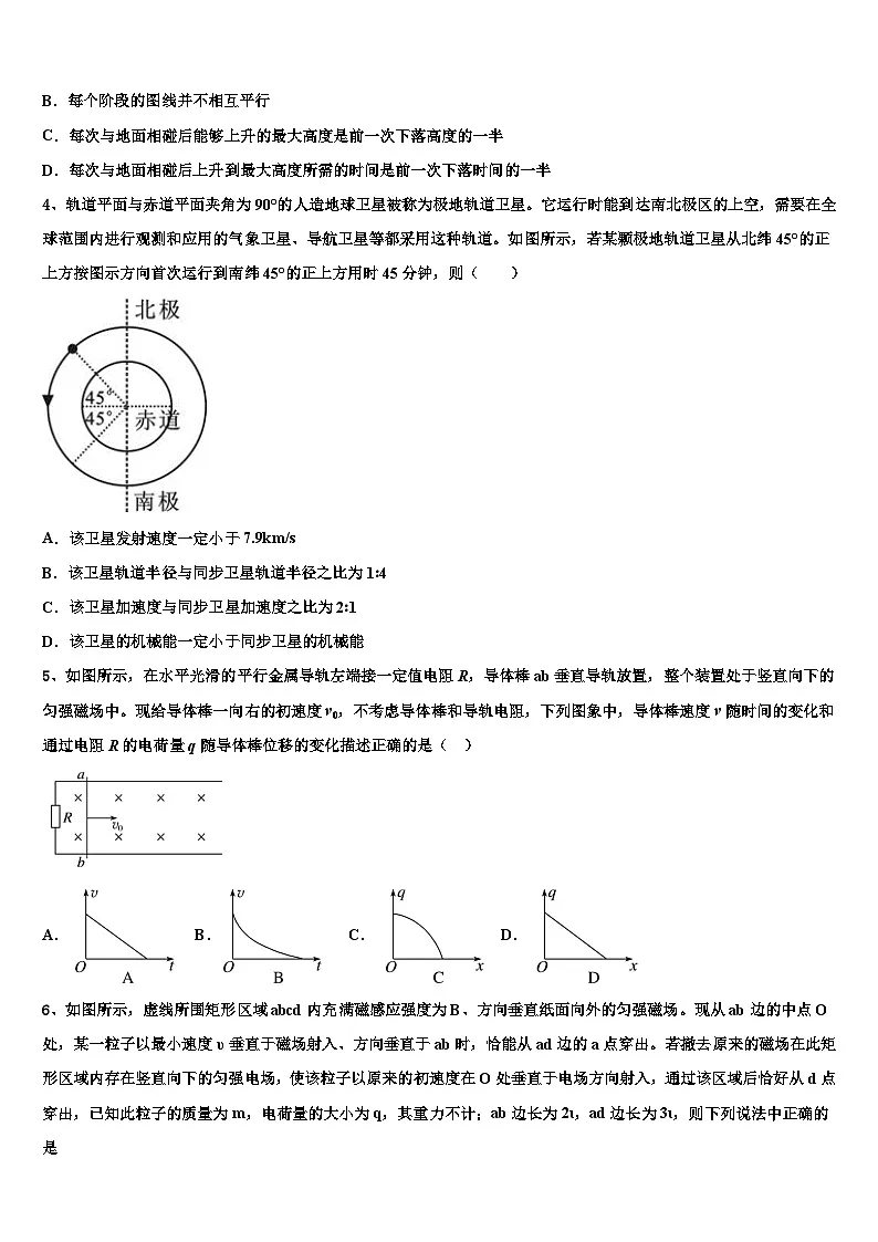 2026届陕西省渭南中学高三第二次诊断性检测物理试卷含解析第2页