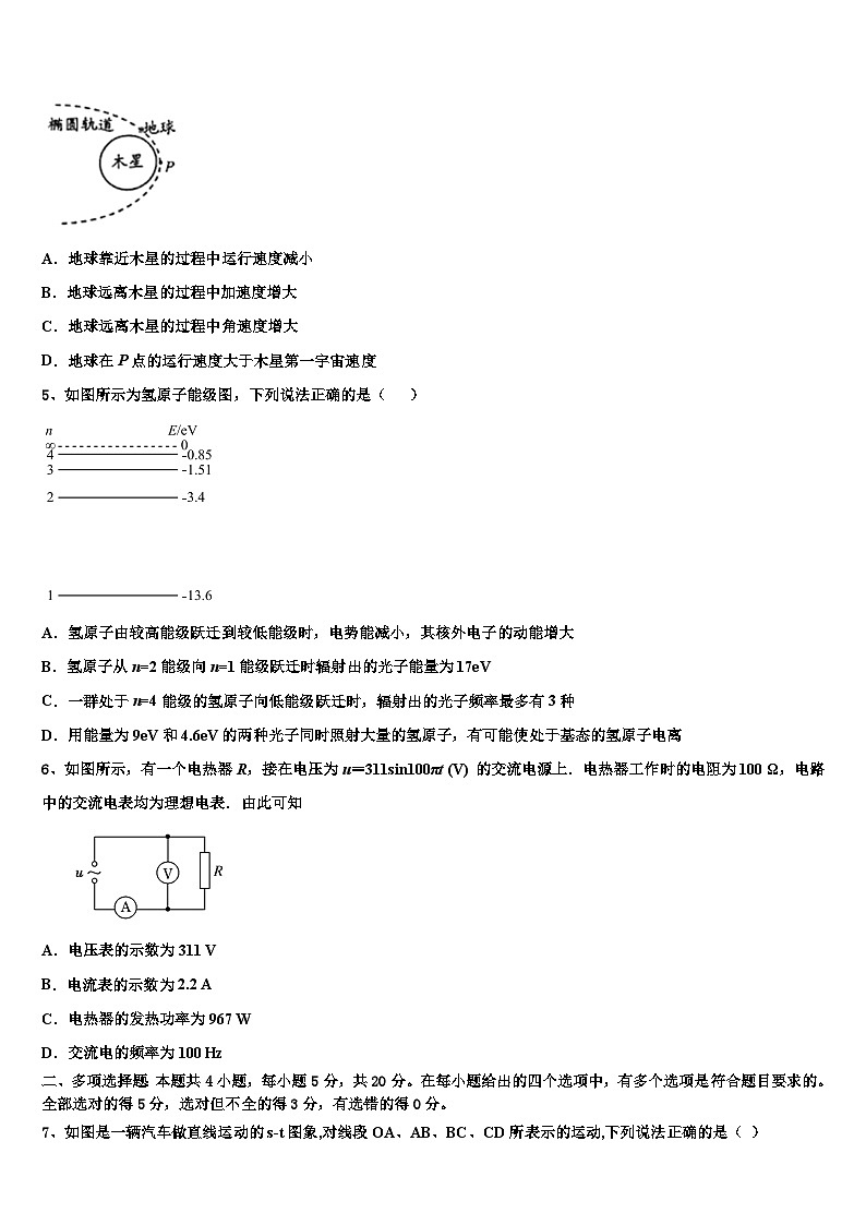 2026届陕西省恒口高级中学高考全国统考预测密卷物理试卷含解析第2页