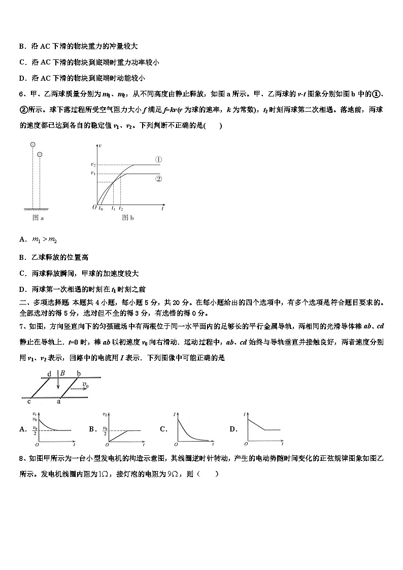 2026届陕西省渭南市临渭区高考冲刺物理模拟试题含解析(1)第3页