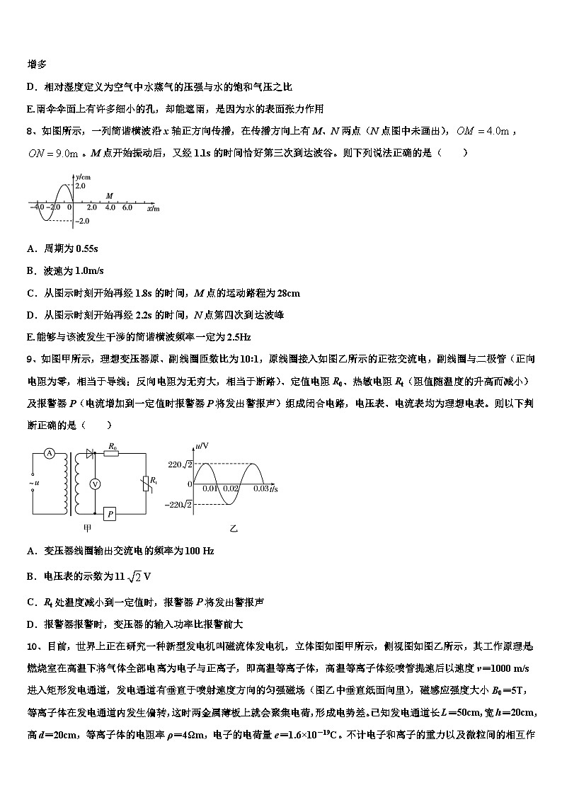 2026届陕西省西安市长安区第五中学高考仿真卷物理试题含解析第3页