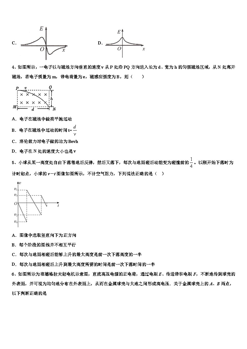 2026届陕西省四校联考高三3月份第一次模拟考试物理试卷含解析第2页