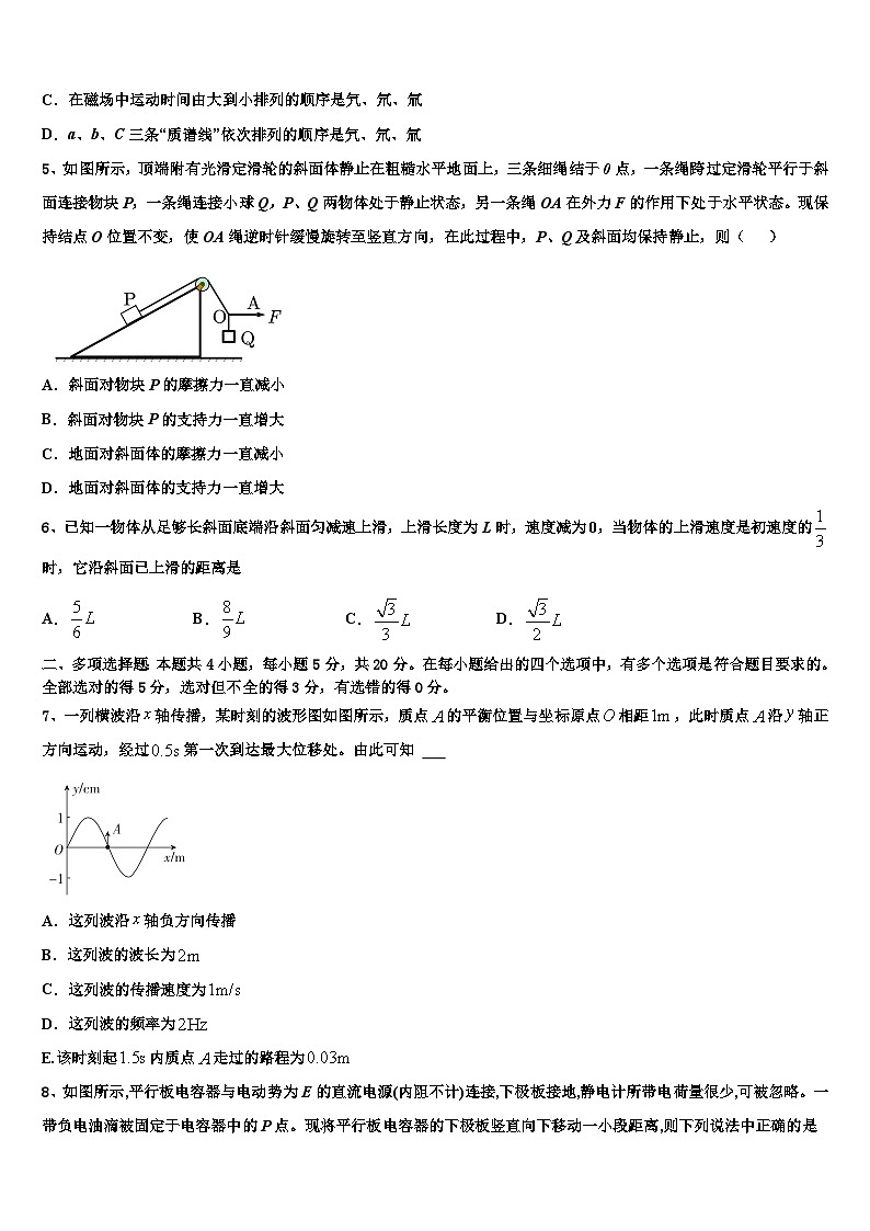 2026届陕西省眉县中学高三第三次测评物理试卷含解析第2页