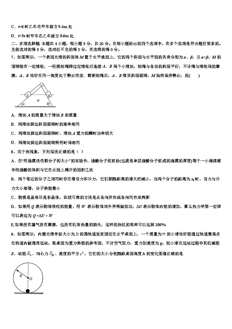 2026届陕西省西安高新唐南中学高三第二次诊断性检测物理试卷含解析第3页